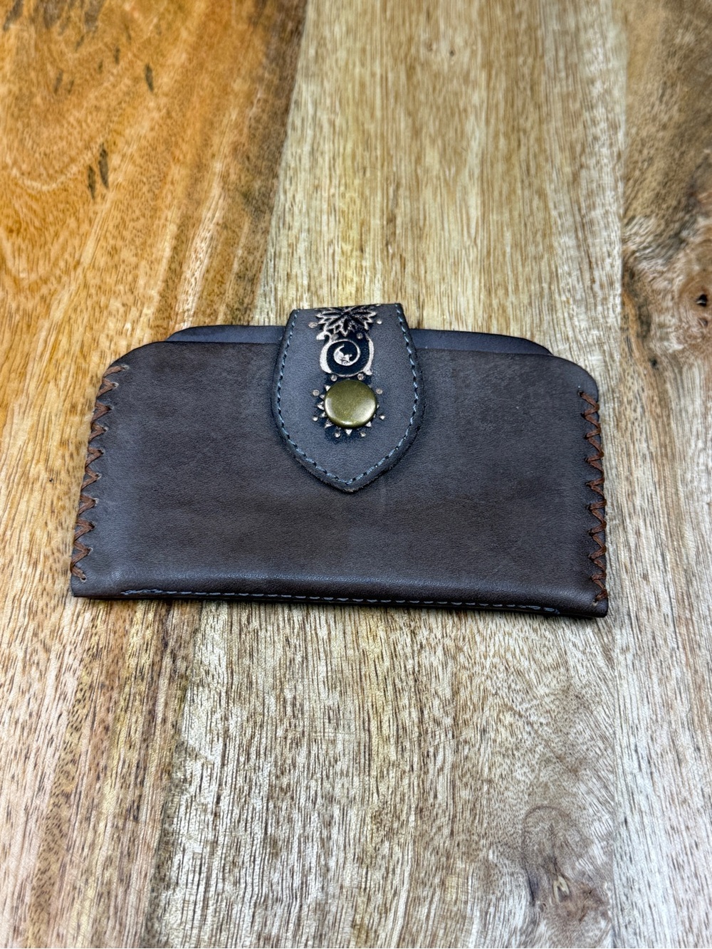 Spring Step L’Artiste Brown Leather Artisan Card Holder Wallet
